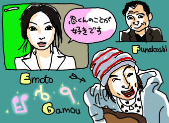 E(酒井若菜)→G(塚本高史)イラスト